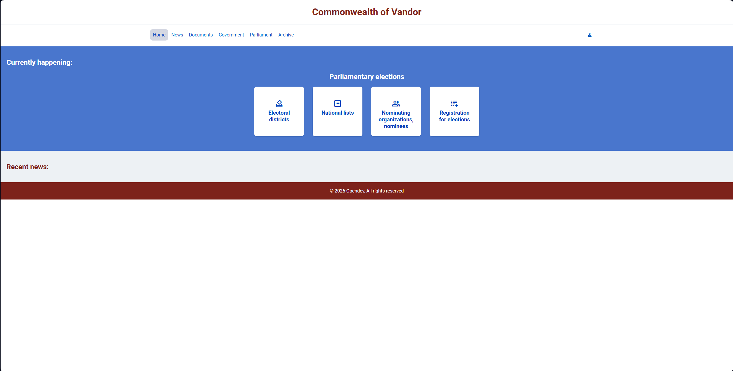Commonwealth of Vandor weboldala